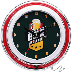 15inch neon ánh sáng đồng hồ treo tường đơn neon ánh sáng - Product Image 6