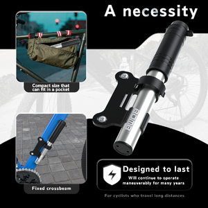 Mini pompe à air portable BOMB, pompe à vélo, gonfleur de pneus, pompe à pneus pour vélo de montagne et de route, accessoires de vélo - Product Image 5