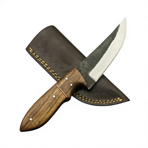 Cuchillo de Caza Hecho a Mano de Acero con Alto Contenido de Carbono, Cuchillo de Camping con Mango de Madera DIY, Hoja Fija, Precios Económicos para Minoristas - Product Image 1