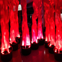 Lampe LED à flamme simulée (nouvelle et d'occasion) pour décoration de brasero - Effet visuel immersif pour mariage, bar, événement, accessoire de scène rouge