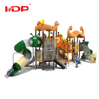 Parc d'attractions intérieur et extérieur Huadong pour enfants, équipement de glissade combiné sur le thème des animaux, avec tubes en plastique galvanisé