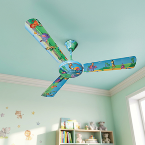 Ventilateur de plafond pour enfants, moteur électrique AC, commande mécanique, économie d'énergie, 3 pales en aluminium, utilisation domestique, commerciale, hôtelière, 52 pouces - Product Image 3