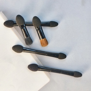 Mini Eyeshadow <span class=keywords><strong>Applicator</strong></span> chuyên nghiệp <span class=keywords><strong>Sponge</strong></span> đúp Head trang điểm nguồn cung cấp di động Eyeshadow bàn chải - Product Image 3