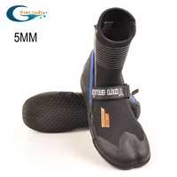 Bottes de plongée en néoprène de 5 mm pour la pêche sous-marine, le kayak, la plongée avec tuba, le surf et la natation – Garde au chaud pour les sports nautiques en extérieur