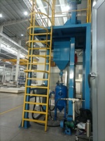 Cabine de sablage industrielle certifiée CE avec système complet de contrôle de la poussière