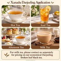 Feuilles de thé Darjeeling d'Inde importées, récolte printanière, feuilles entières, ingrédients de qualité supérieure pour thé au lait Boba, sachets/mélange/sachets de thé OEM