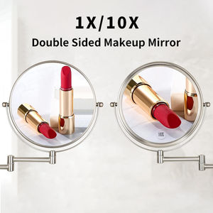 Vente chaude Miroir grossissant mural extensible Miroir de salle de bain rond d'hôtel rond pliant - Product Image 5