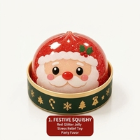 Boîte mystère de Noël Squishy en forme de boulette, cadeau fantaisie anti-stress, article de fête et objet de collection pour les fêtes