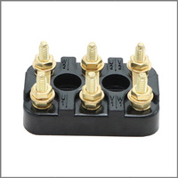 Bornier à vis automobile M6, 2 pôles, contact en laiton, 150A, barre de connexion 50x32 TB06212, tige en fer pour moteur 11-20 AWG