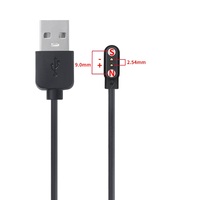 60cm montre intelligente pour enfants câble de chargeur USB câble de charge d'alimentation câble USB 2Pin 2.54mm espace magnétique 9mm Protection contre les courts-circuits