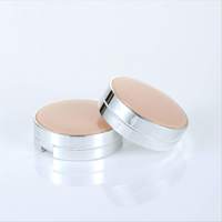 Kotak Wadah Kosmetik Bulat Plastik Kosong untuk BB Cream, Foundation, Balm, Bedak Padat, dengan Cermin, Warna Nude, Harga