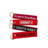 Porte-clés brodés personnalisés en tissu sur mesure pour cadeaux, événements promotionnels et souvenirs avec logo de marque