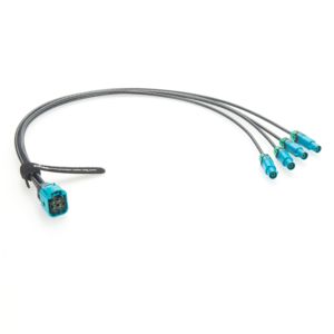 IP67 gmsl2 1-से-4 महिला-से-पुरुष फकरा केबल, टाइको वाटरप्रूफ 4 पिन मिनी फकरा-एक्स महिला के लिए क्वाड फकरा - Product Image 2