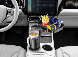Base ajustable, soporte organizador <span class=keywords><strong>de</strong></span> tazas <span class=keywords><strong>de</strong></span> café para coche mejorado más <span class=keywords><strong>grande</strong></span> con bandeja, mesa, portavasos para coche, expansor para soporte <span class=keywords><strong>de</strong></span> bebidas para coche - Product Image 6