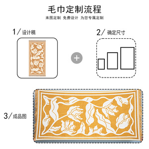 ผ้าขนหนูชายหาดผ้าฝ้ายแจ็คการ์ดย้อมสีแบบกำหนดเอง ผ้าฝ้ายแท้ พู่ห้อยรูปทรงสี่เหลี่ยมผืนผ้า ลายดอกไม้ สำหรับใช้บนชายหาด - Product Image 5