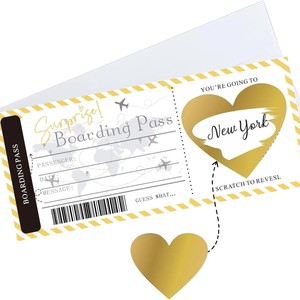 Boleto de Embarque Sorpresa con Sobre, Regalo de Viaje Personalizado para el Día de San Valentín - Product Image 3