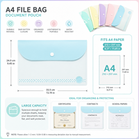 Enveloppes en plastique pour bureau scolaire, pochettes polyvalentes, classeurs format DL/CHECK, enveloppes porte-documents avec poche pour étiquette