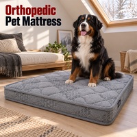 Matelas orthopédique matelassé pour chien avec options d'emballage personnalisé pour collections de lits pour animaux de compagnie sur mesure et utilisation en intérieur