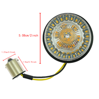 Feux arrière LED de moto clignotants 1156 Bullet Plug & Play (paire) Chrysanthème compatibles avec les modèles Harley dotés d'une prise Bullet 1156 de 2 pouces