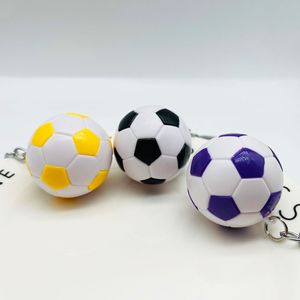 <span class=keywords><strong>Porte</strong></span>-<span class=keywords><strong>clés</strong></span> créatif en plastique léger en forme de ballon de football avec mousqueton, 4 cm, impression numérique de dessin animé, grand pendentif pour accessoires - Product Image 4