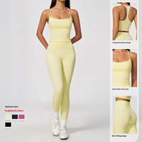 ARCHNANO Ensemble de yoga 2 pièces dos nageur pour femme, tenue de fitness et de Pilates ultra douce, vêtements de sport en nylon avec logo personnalisé