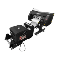 I3200 Printer Dual 4720 XP600 A4 A3 DTF, Printer Film Transfer Langsung 60 30 Cm dengan Mesin Bubuk Goyang Dtf untuk Kaus