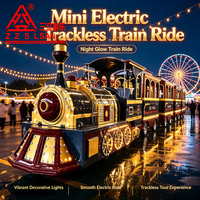 Train électrique d'attraction à 27 places, train sans rails pour adultes - Atractions pour centres commerciaux et parcs d'attractions