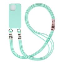 Étui de téléphone souple avec cordon bandoulière pour iPhone 13 Pro Max 14 Pro XS XR X 8 7 Plus, coque en silicone avec sangle coréenne