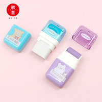 Gomme à effacer en forme d'ours en fromage, mignonne, kawaii, dessin animé 3D, gommes en caoutchouc colorées, logo personnalisé pour les enfants, les étudiants, les fournitures scolaires, vente en gros