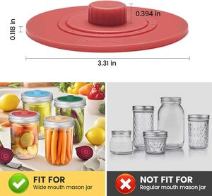 <span class=keywords><strong>Pot</strong></span> Mason <span class=keywords><strong>à</strong></span> large ouverture avec couvercle de fermentation <span class=keywords><strong>à</strong></span> joint hermétique, kit pour kimchi, sauerkraut et autres. - Product Image 6