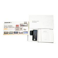 Caméra embarquée double objectif 2.4G/5G WIFI, avant 2K, arrière 1080P, dashcam, grand angle de 150 degrés, écran IPS de 3,16 pouces, enregistreur vidéo, stationnement 24h