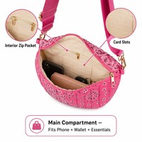 Nouveau Sac à Bandoulière Tendance Personnalisable en Nylon Imprimé Bandana, Sac à Main Matelassé Gonflé, Vente en Gros Usine