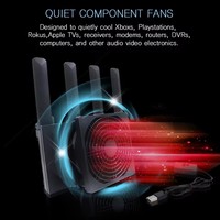 Ventilateur PC d'ordinateur silencieux double 120mm 5V USB avec contrôleur de vitesse, pour routeur récepteur d'ordinateur portable de bureau DVR Playstation Xbox