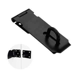 Loquet et fermoir en acier inoxydable noir robuste pour cadenas, portes, portails, abris et tiroirs domestiques - Product Image 1