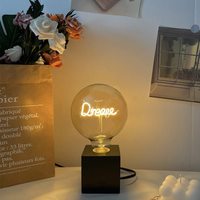 Dream Word LED Edison Bulb G125 Design Soft Flexible 4W Filament 2200K CCT 220V/120V/24V/12V pour résidentiel E27 Letter Led Bulb