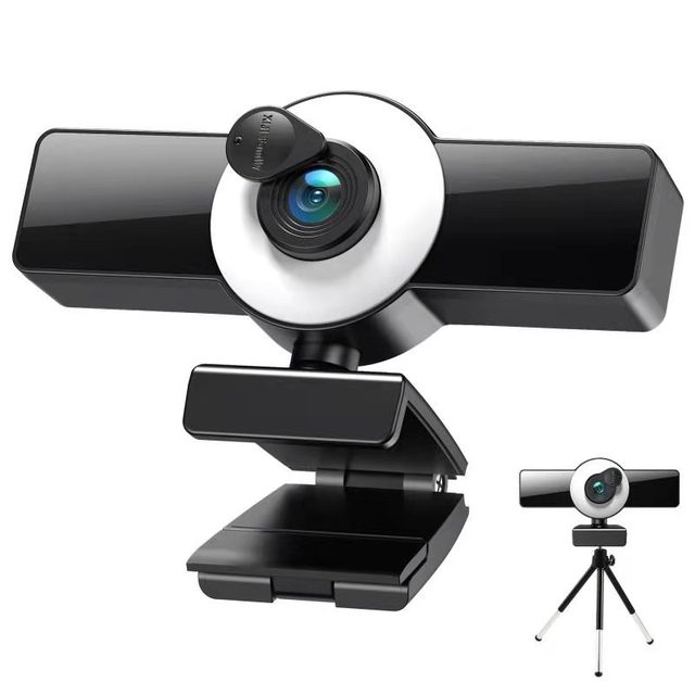 Webcam 1080P Full Hd  Web Camera With LED Fill Light Web Camera Laptop Desktop for Video Conference Youtube Live