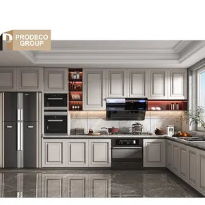 Prodeco Whole Miniature Wooden Full Oak Kitchen Cabinets With Island And Counter Top Set For Villa