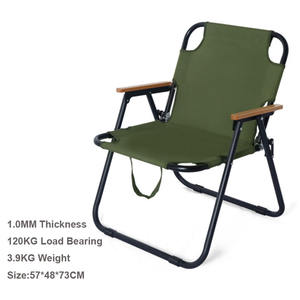 Silla de Playa Plegable de Metal Oxford Moderna y Conveniente con Reposabrazos Grandes para Exteriores, Pesca, Picnic, Hotel, <span class=keywords><strong>Villa</strong></span> - Product Image 3