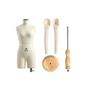 Mini maniquí femenino Beifuform CN, talla 1/2, vestido a media escala para mujer con algodón suave <span class=keywords><strong>de</strong></span> manga larga, <span class=keywords><strong>modista</strong></span>, drapeado ficticio - Product Image 1