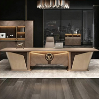 Bureau de direction en bois massif de style chinois moderne, bureau modulaire pour la maison avec tiroir de rangement pour dossiers