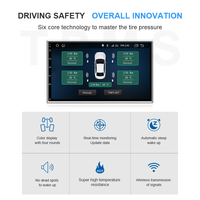Sensor TPMS USB para Automóvil para DVD Android, Sistema de Alarma de Monitoreo de Presión de Neumáticos Interno con 4 Sensores