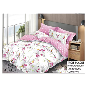 Juego de sábanas de 3 piezas con estampado Hawaiano, juego de sábanas blancas, rosas y azules para fundas de almohada médicas de hospital, juego de sábanas planas - Product Image 4