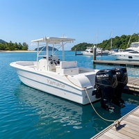 Yacht de pêche en fibre de verre à grande vitesse 8.50m, bateau à vitesse avec Console centrale, Yacht de pêche à vente