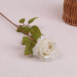Rosa Artificial de Seda, Tallo Único, Estilo Europeo Vintage, Decoración Floral para Pasillos de Salones de Boda, Decoración del Hogar, Suave - Product Image 6