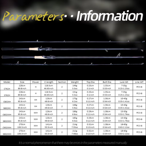 Canne à pêche en carbone FISHINGFANS ORCA H XH XXH, poids de lancer 18-60g, puissante pour brochet, carpe, bar, action XF, pêche au gros gibier - Product Image 6