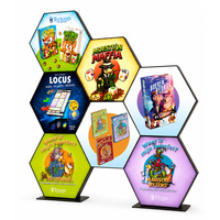Boîte à lumière personnalisée avec logo OEM, ronde, hexagonale, triangulaire, cadre en aluminium, montage mural pour magasin de détail, musée