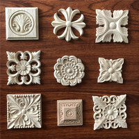 Decoratieve vierkante rosette hout ornamenten gesneden rozet