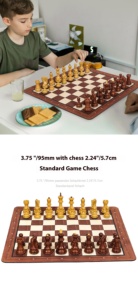 Ensemble de pièces d'échecs pondérées de 3,75 pouces de haute qualité, directement de l'usine, avec sac portable à fermeture éclair - Product Image 5
