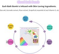 Vente en gros personnalisée bombe de bain naturelle 150g Fizzy Kid blanche arc-en-ciel à la lavande pour se détendre vegan biologique meilleure bulle de luxe de marque privée