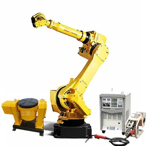 Fanuc Robot M-710ic akurasi tinggi/50 dengan alat las MIG MAG dan pemosisian pengelasan tipe O dari besi baja las manufaktur Tiongkok